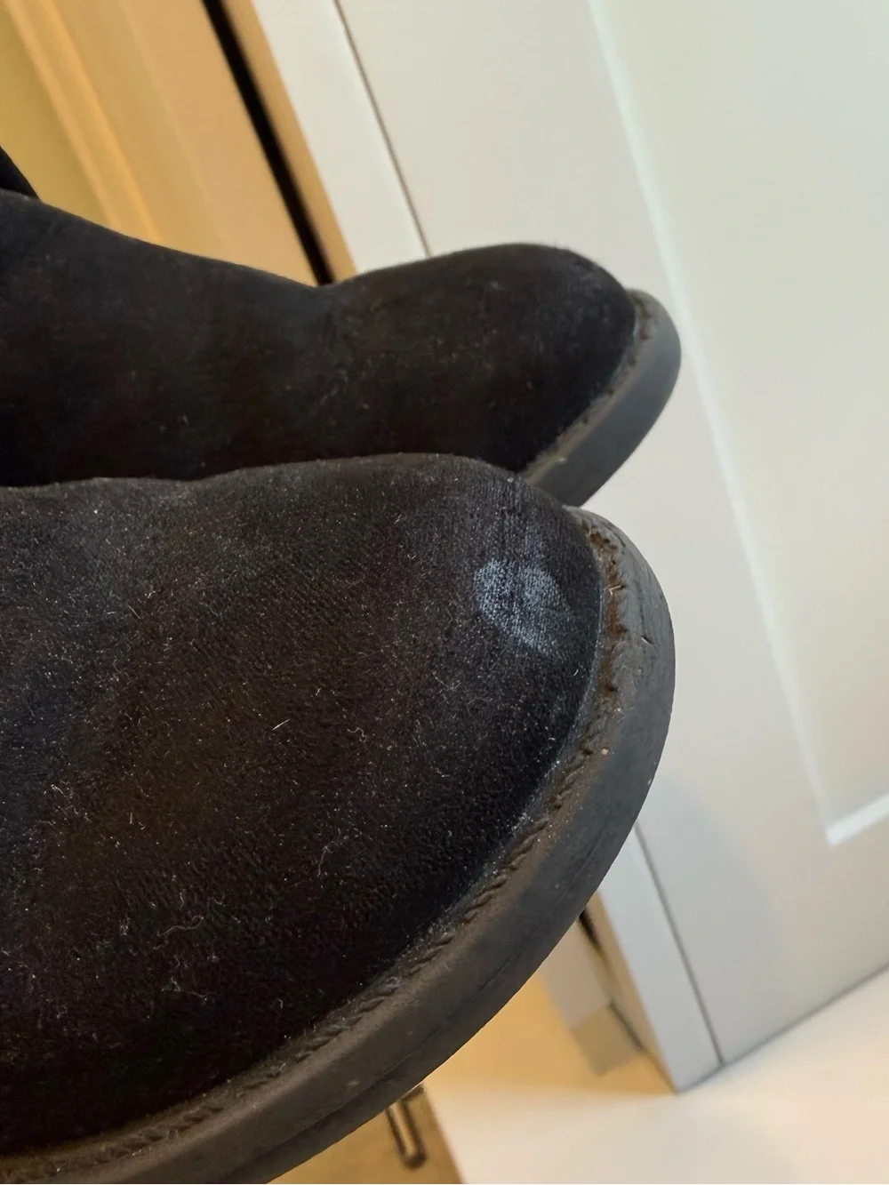 GAP Black faux Suede Ankle Boots with Bow
